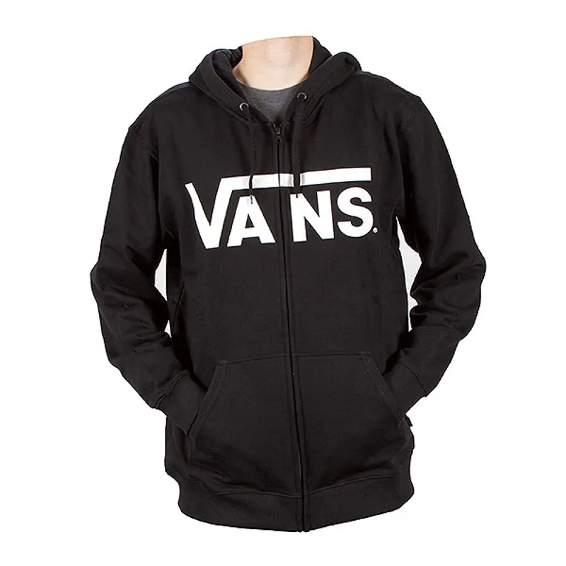 vans black zip up hoodie