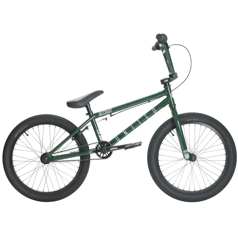 dark green bmx bike