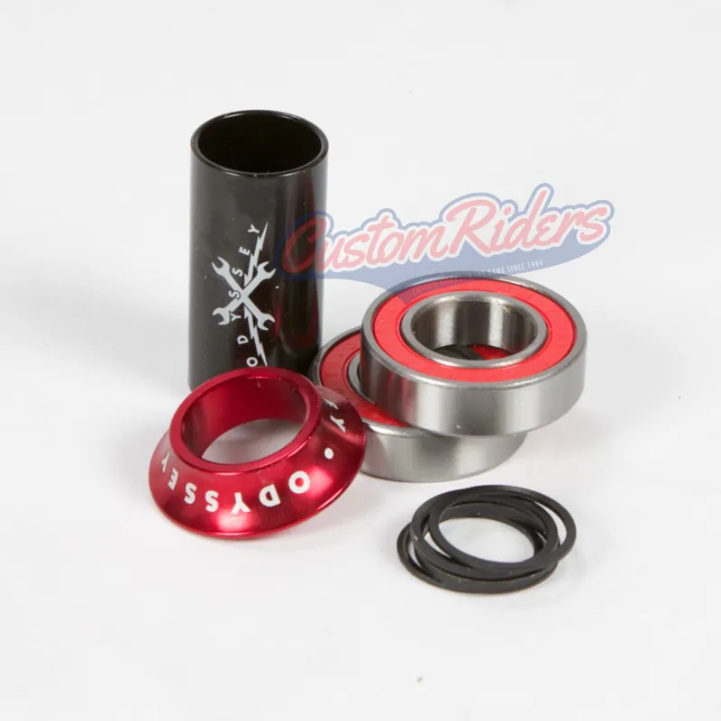 Odyssey MID Bottom Bracket 19mm Anodized Red