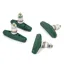 Dia Compe Brake Pads 2x pairs 4 pad Set Green Nutted